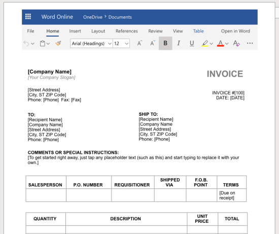 Detail Template Invoice Online Nomer 45