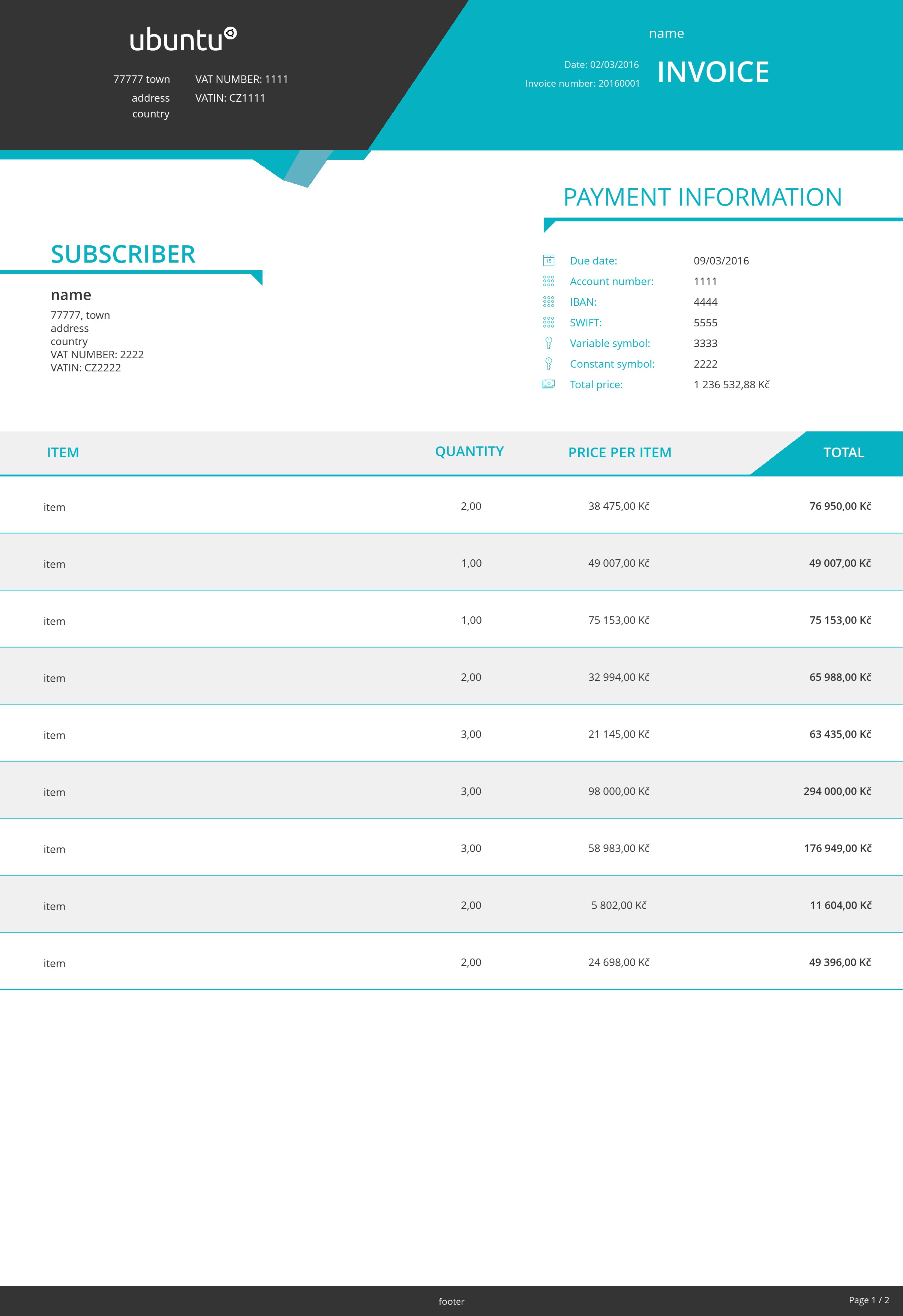 Detail Template Invoice Php Nomer 13