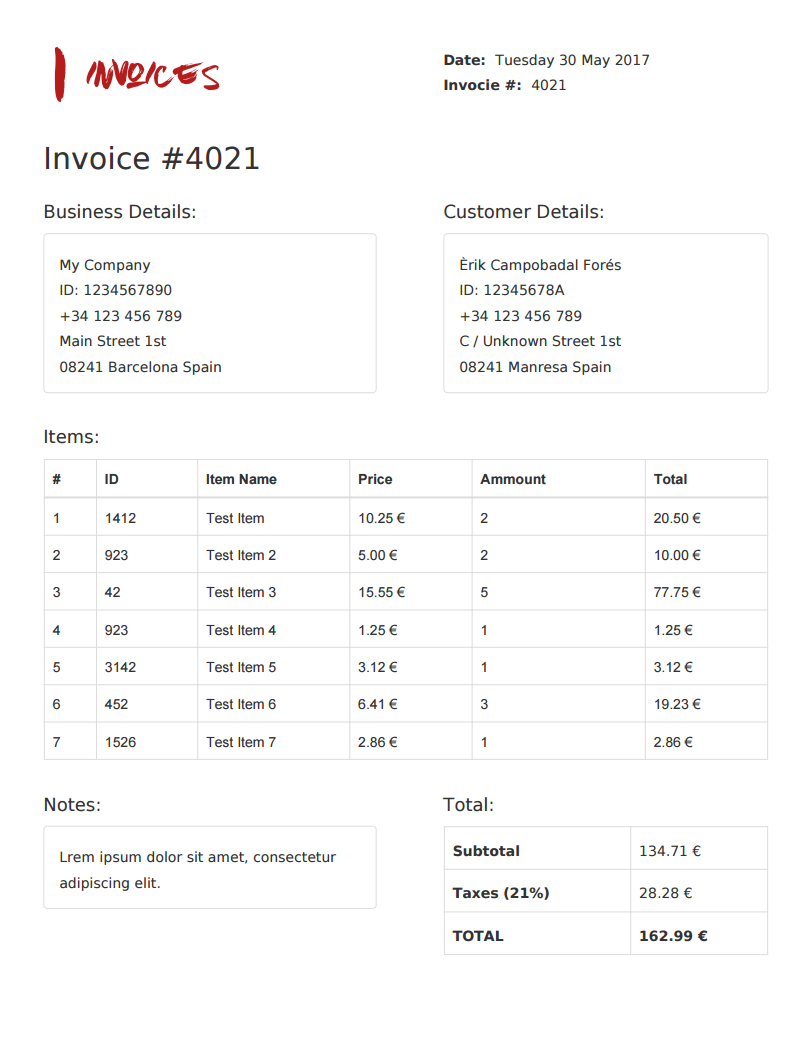 Detail Template Invoice Php Nomer 15