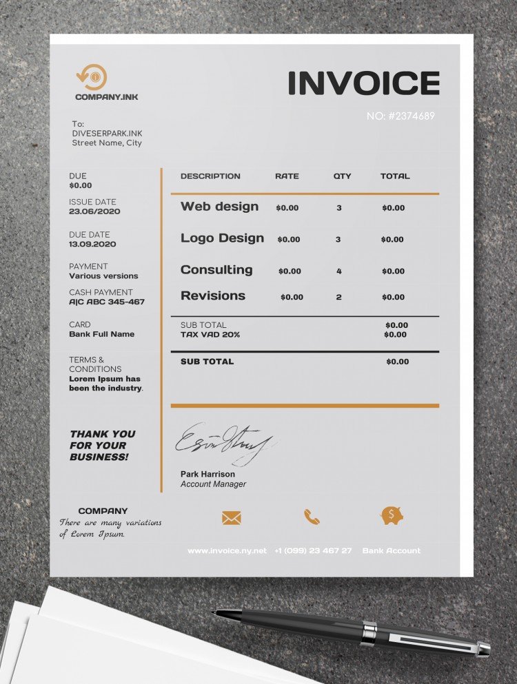 Detail Template Invoice Php Nomer 25