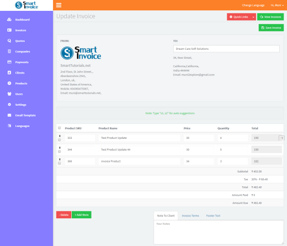 Detail Template Invoice Php Nomer 28