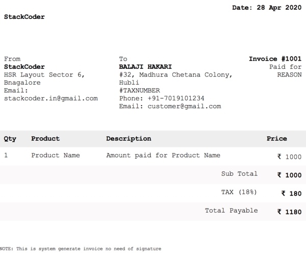 Detail Template Invoice Php Nomer 35