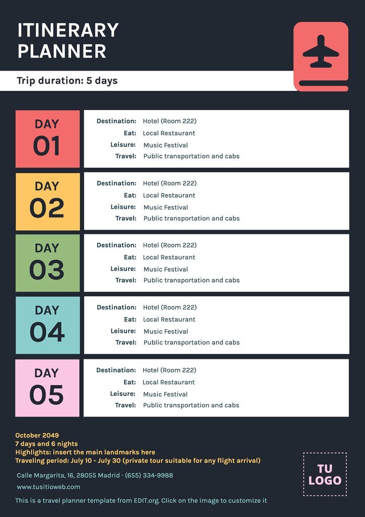 Detail Template Itinerary Travel Nomer 33