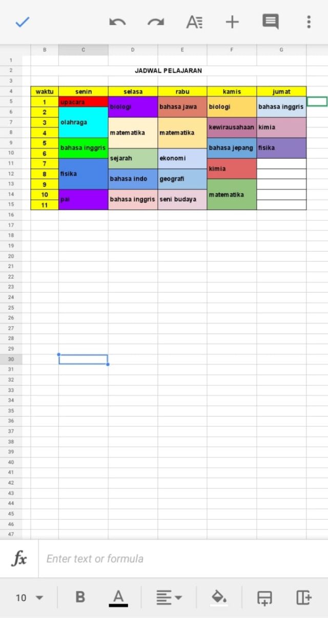 Detail Template Jadwal Pelajaran Siap Pakai Nomer 20