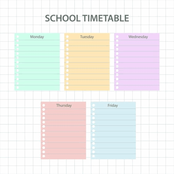 Detail Template Jadwal Pelajaran Siap Pakai Nomer 2