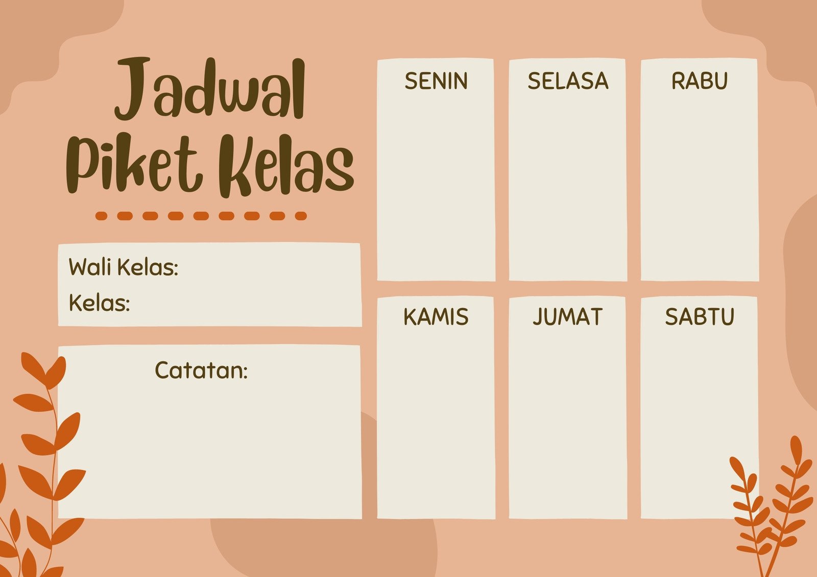 Jadwal Piket Kelas Kreatif Template Dan Cara Membuat vrogue co Jadwal Piket Kelas Kreatif Template Dan Cara Membuat vrogue co