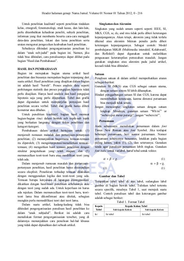 Detail Template Jurnal Unesa Nomer 10