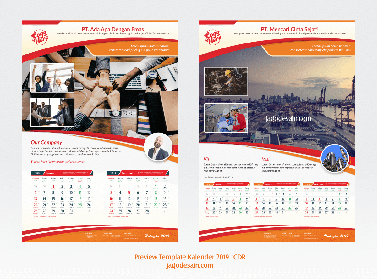 Detail Template Kalender 2019 Psd Gratis Nomer 2
