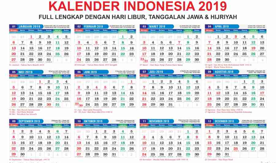 Detail Template Kalender 2019 Psd Gratis Nomer 18