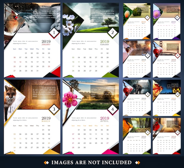 Detail Template Kalender 2019 Psd Gratis Nomer 3