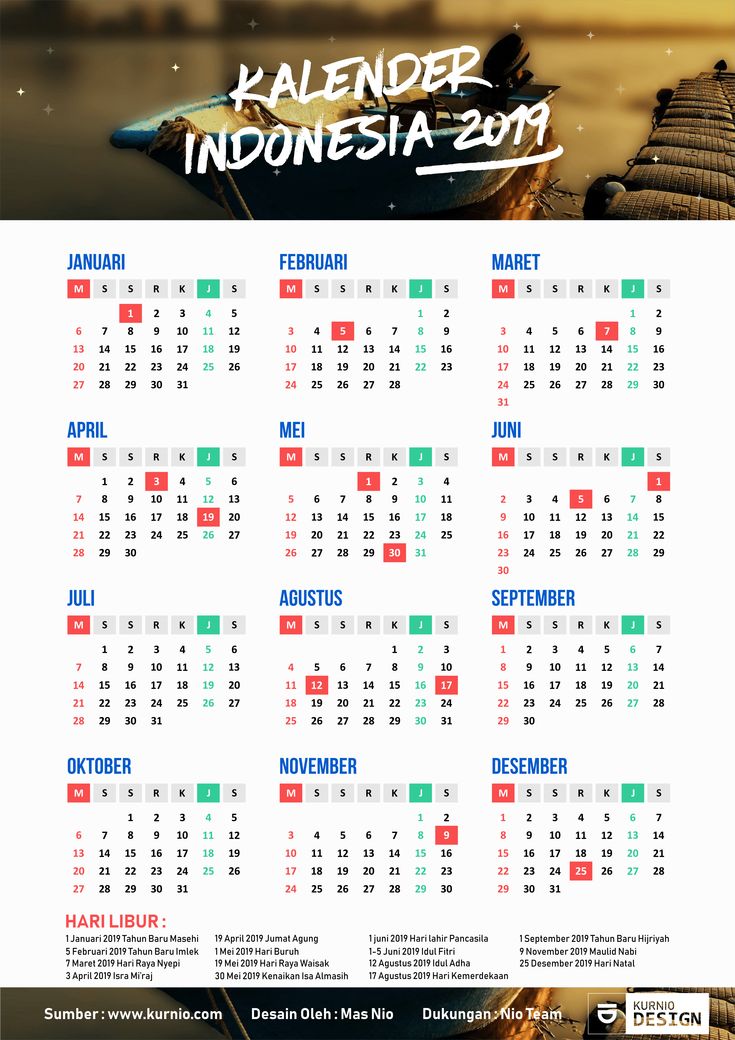 Detail Template Kalender 2019 Psd Gratis Nomer 19