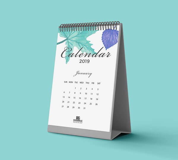 Detail Template Kalender 2019 Psd Gratis Nomer 5