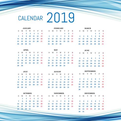 Detail Template Kalender 2019 Psd Gratis Nomer 38