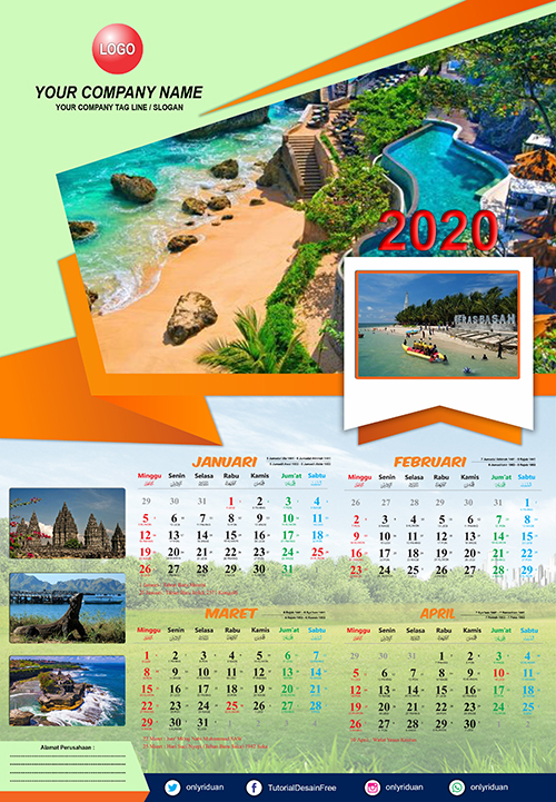 Detail Template Kalender 2019 Psd Gratis Nomer 44