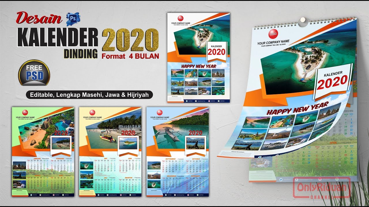 Detail Template Kalender 2019 Psd Gratis Nomer 48