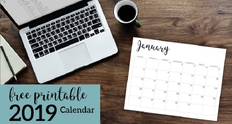 Detail Template Kalender 2019 Psd Gratis Nomer 8