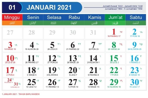 Detail Template Kalender 2021 Nomer 10