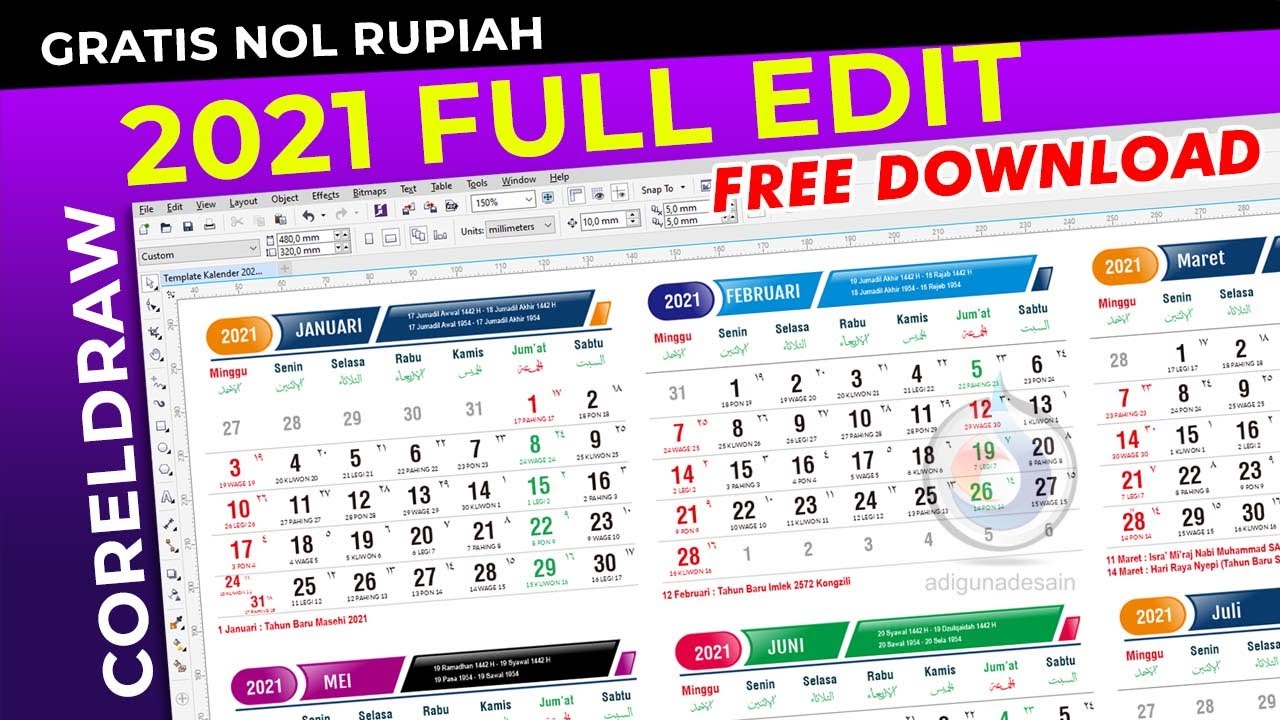 Detail Template Kalender 2021 Nomer 26