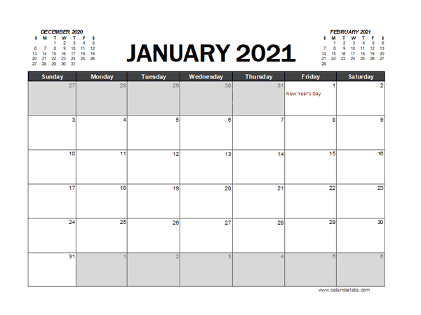 Detail Template Kalender 2021 Nomer 5