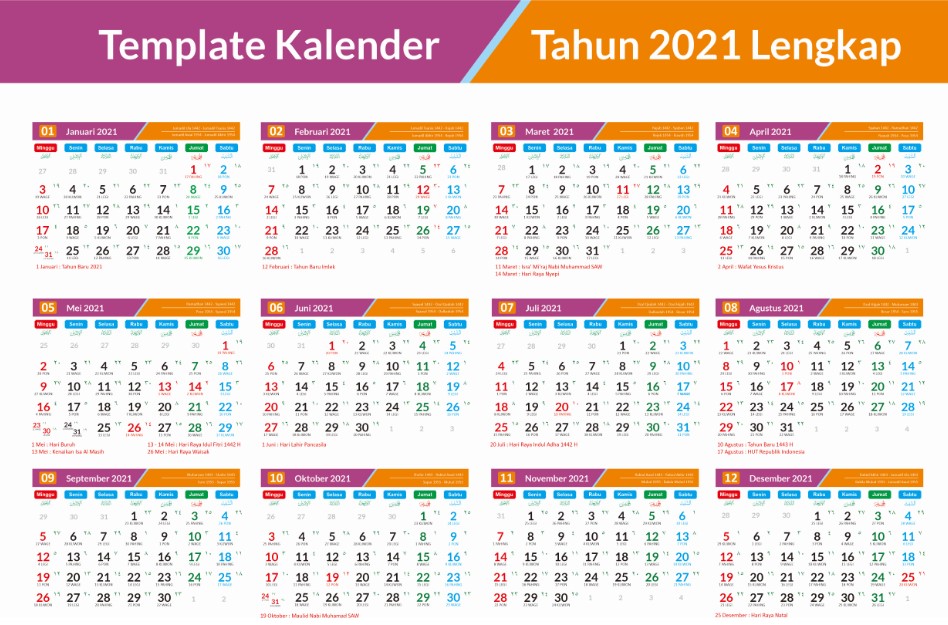 Template Kalender 2021 Cdr - KibrisPDR