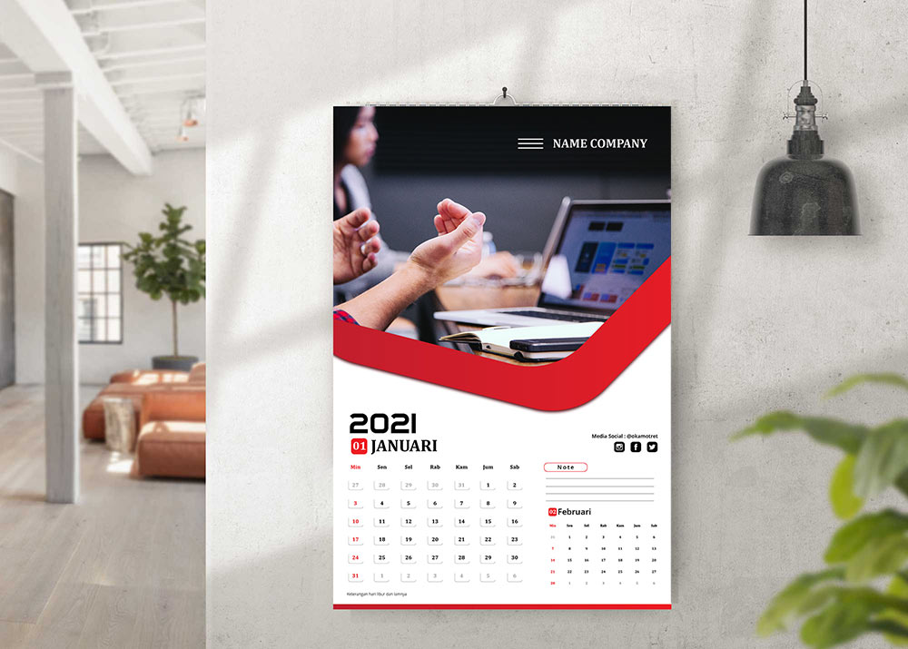 Detail Template Kalender 2021 Cdr Nomer 20