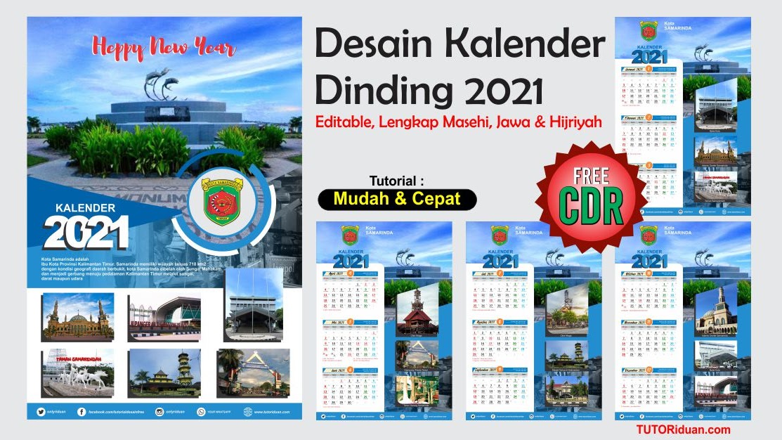 Detail Template Kalender 2021 Cdr Nomer 22