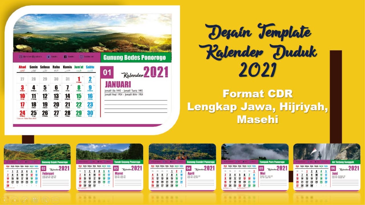 Detail Template Kalender 2021 Cdr Nomer 39