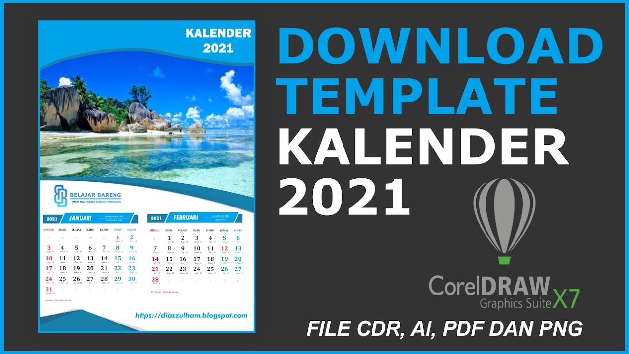 Detail Template Kalender 2021 Cdr Nomer 52
