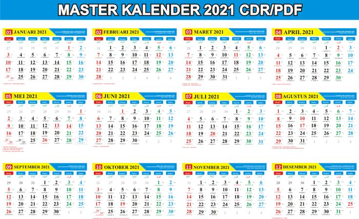 Detail Template Kalender 2021 Cdr Nomer 7