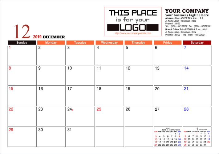 Detail Template Kalender Meja 2019 Cdr Nomer 17
