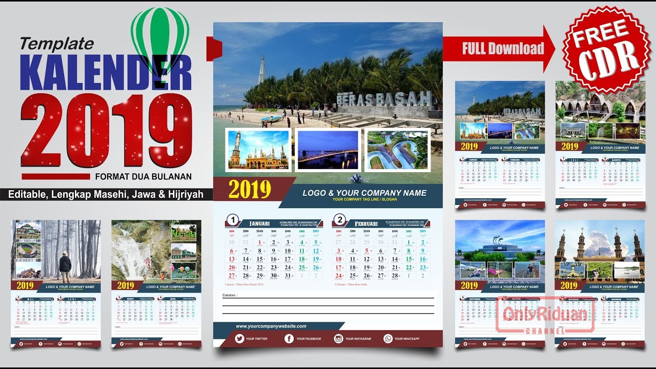 Detail Template Kalender Meja 2019 Cdr Nomer 22