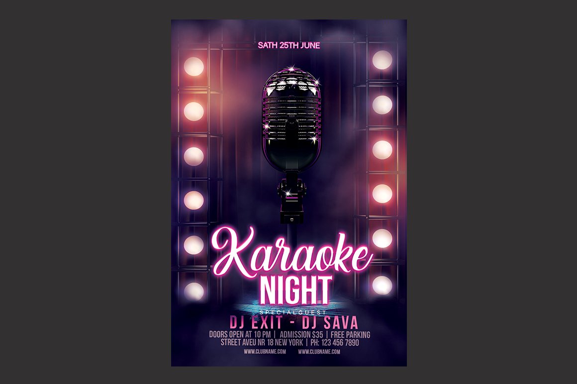 Detail Template Karaoke Flyer Nomer 40