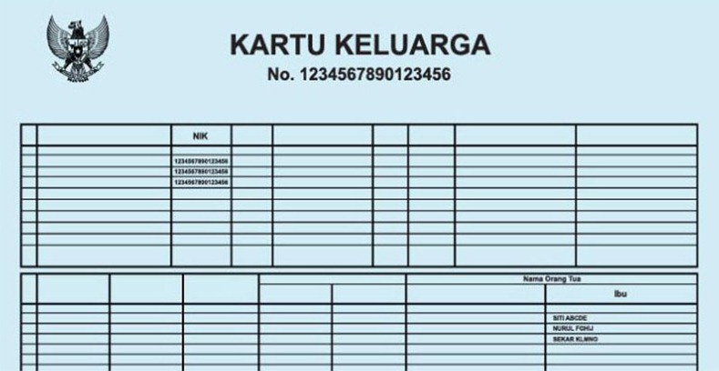 Detail Template Kartu Keluarga Nomer 10