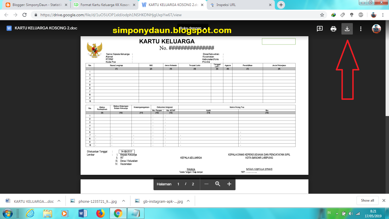 Detail Template Kartu Keluarga Nomer 31