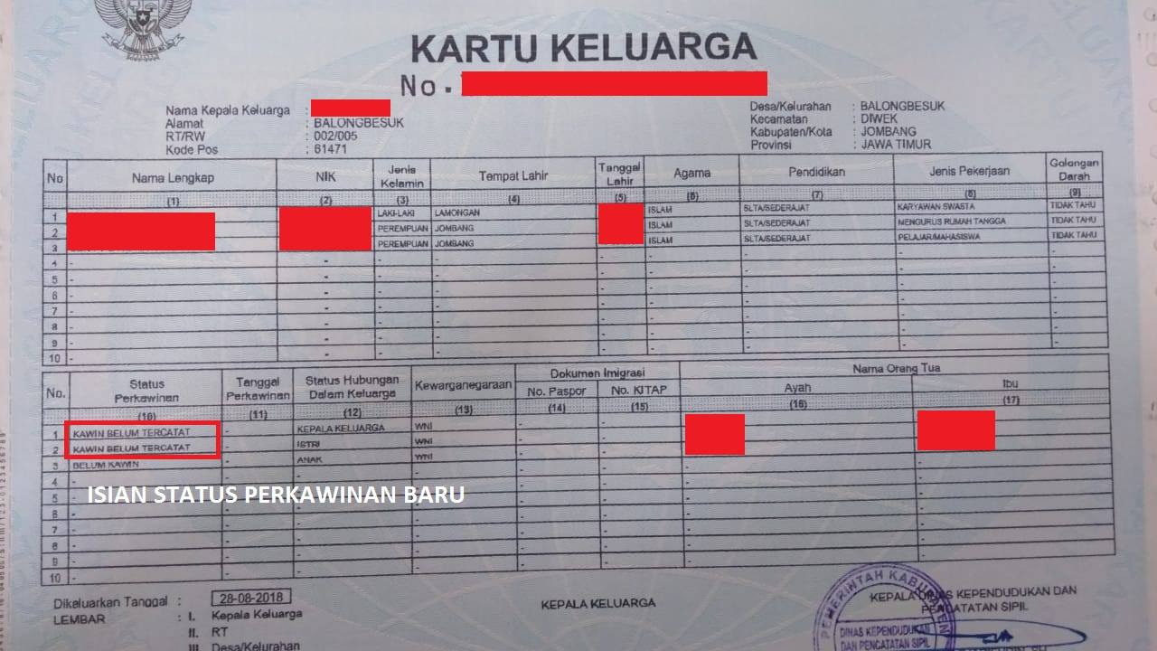 Detail Template Kartu Keluarga Nomer 46