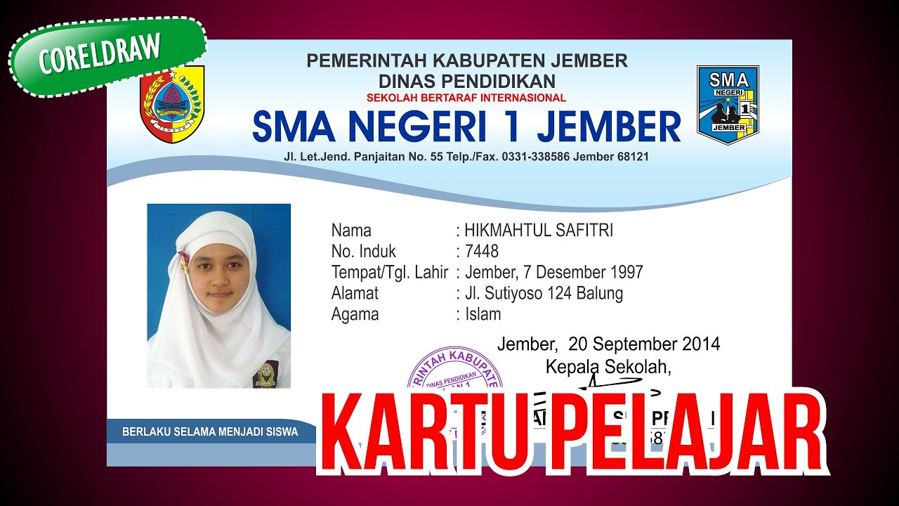 Detail Template Kartu Pelajar Nomer 34