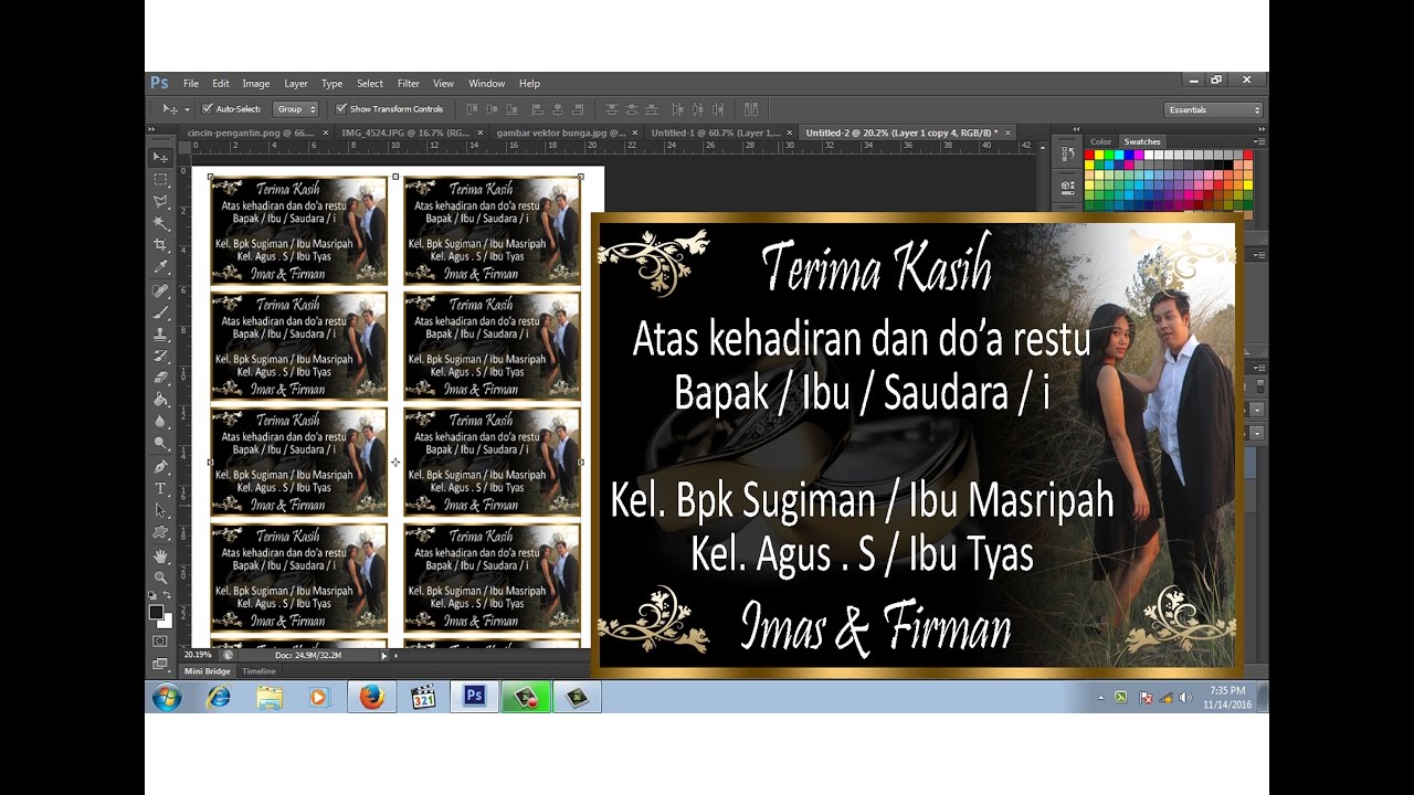 Detail Template Kartu Ucapan Terima Kasih Souvenir Pernikahan Nomer 41