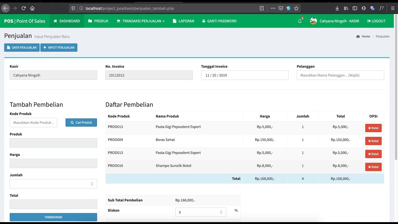 Detail Template Kasir Bootstrap Nomer 13