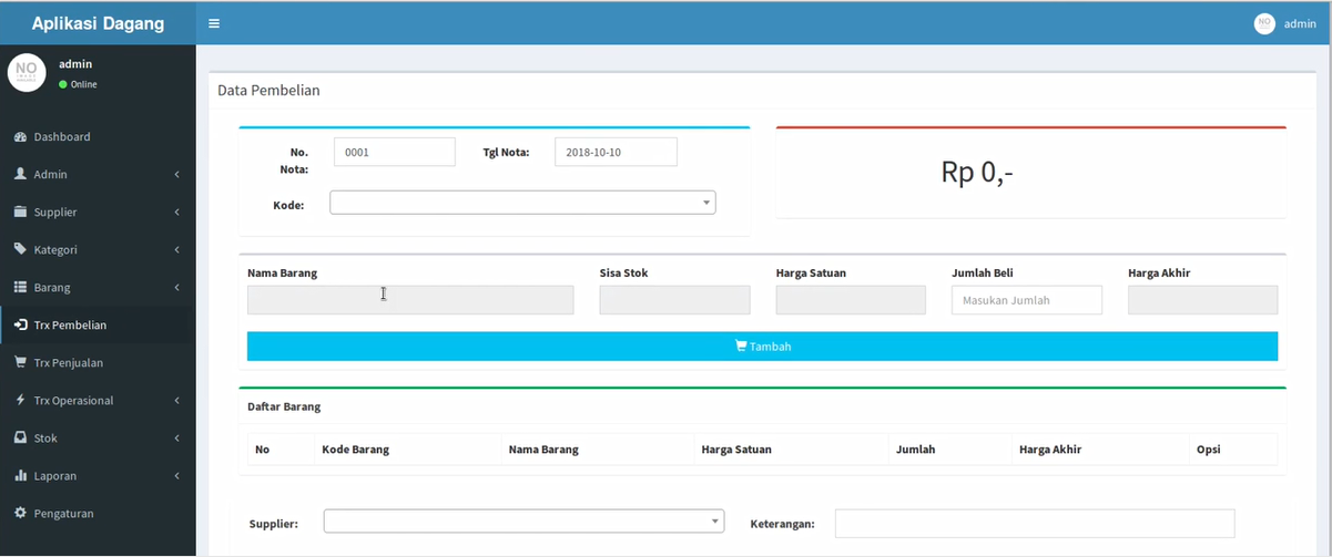 Detail Template Kasir Bootstrap Nomer 36