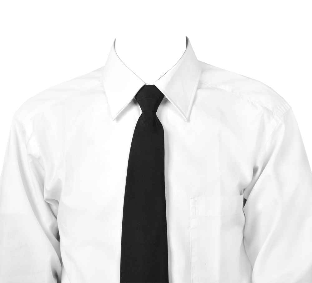 Template Kemeja Putih Dasi Hitam Png - KibrisPDR