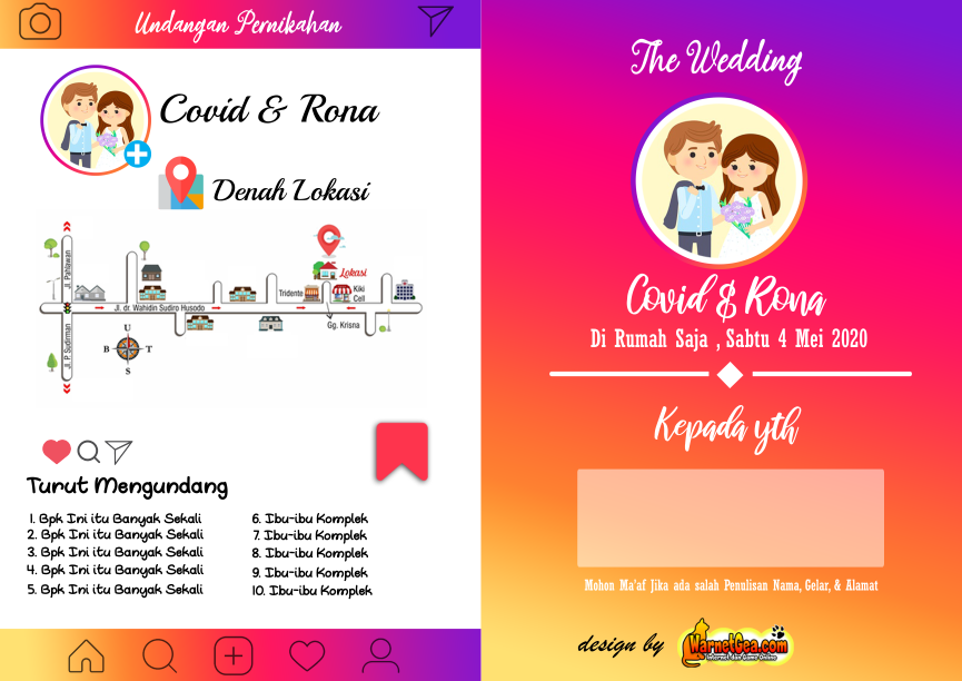 Detail Template Kosong Undangan Pernikahan Psd Gratis Nomer 29