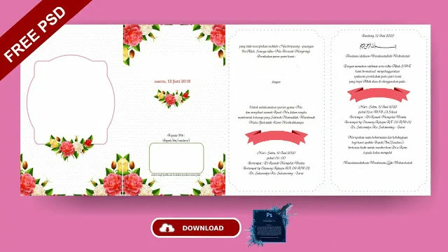 Download Template Kosong Undangan Pernikahan Psd Gratis Nomer 51