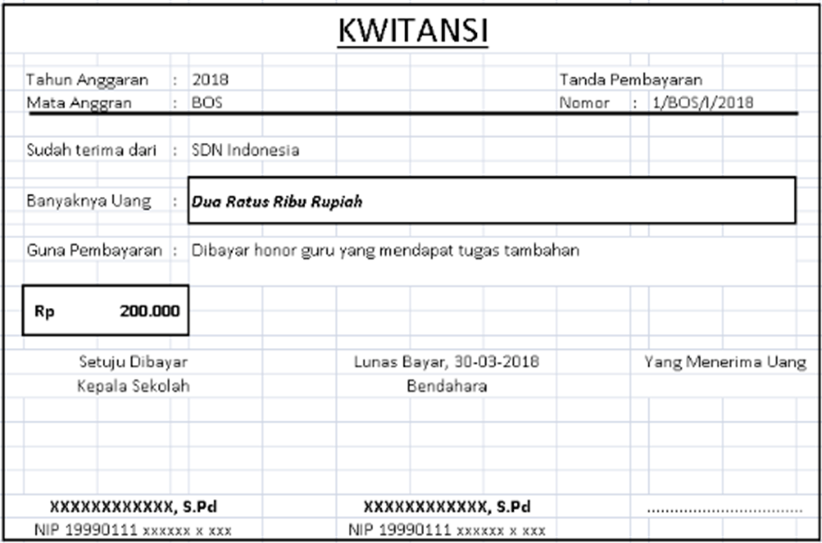 Detail Template Kwitansi Excel Nomer 15