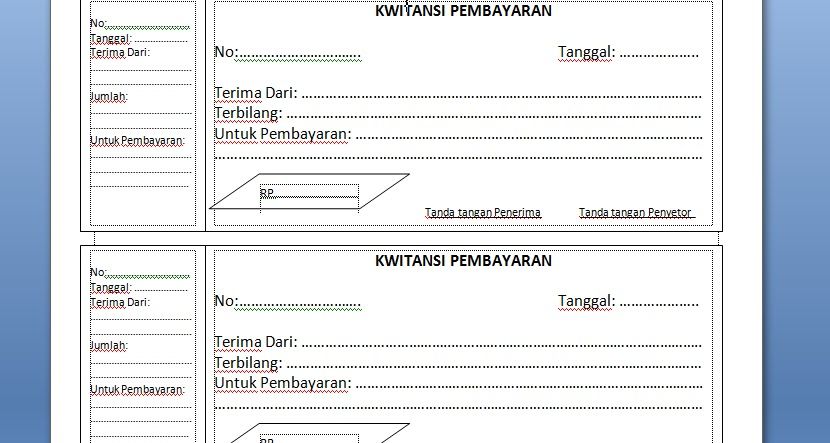 Detail Template Kwitansi Excel Nomer 32