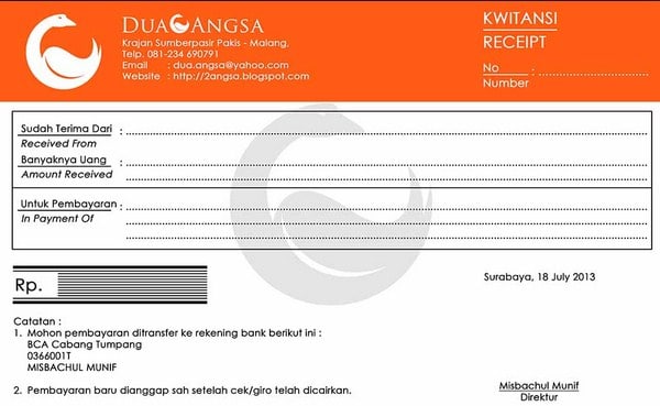 Detail Template Kwitansi Excel Nomer 35