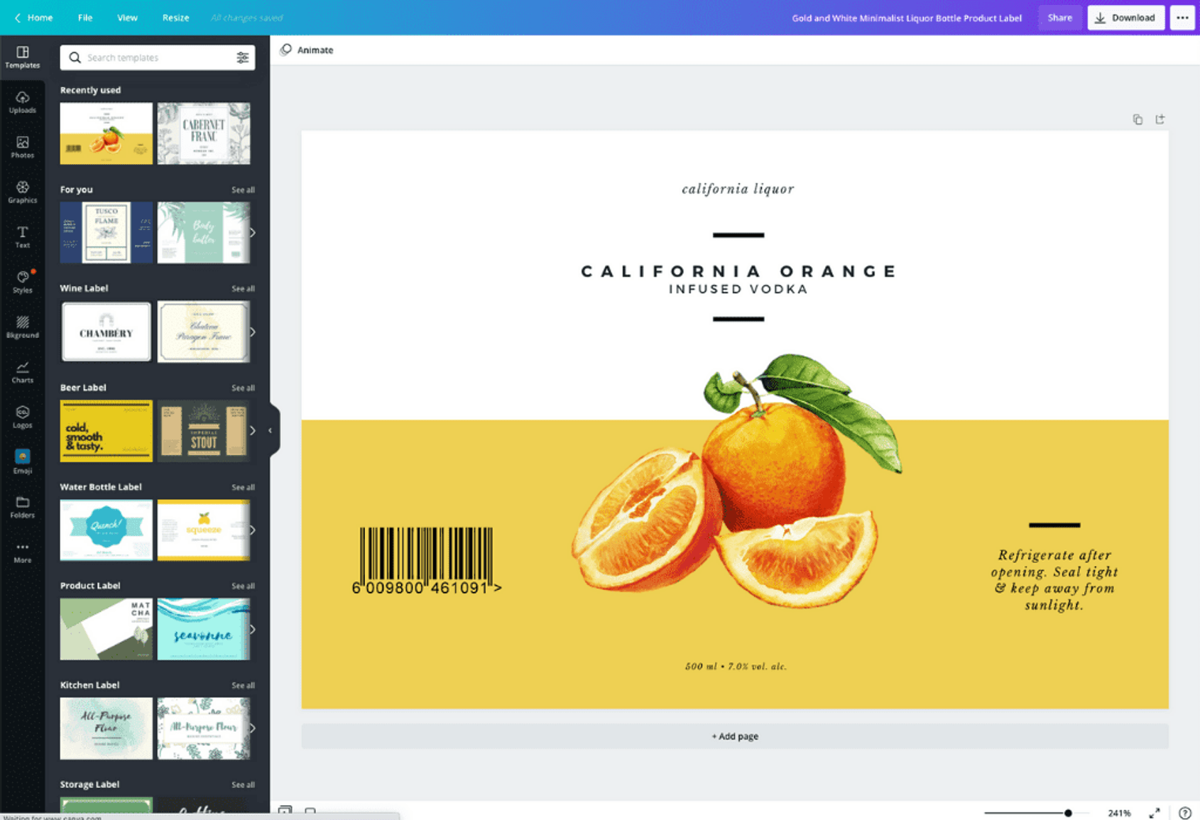 Detail Template Label Makanan Nomer 24