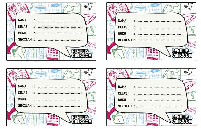 Detail Template Label Nama Nomer 12