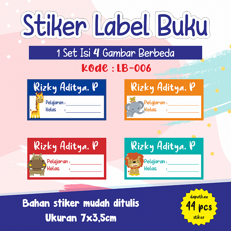 Detail Template Label Nama Buku Tulis Nomer 33