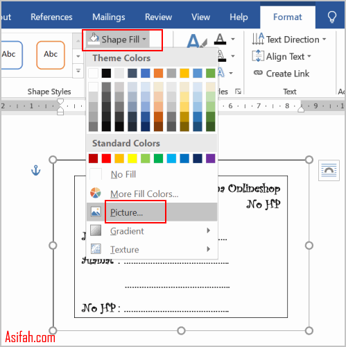 Detail Template Label Pengiriman Online Shop Word Nomer 20