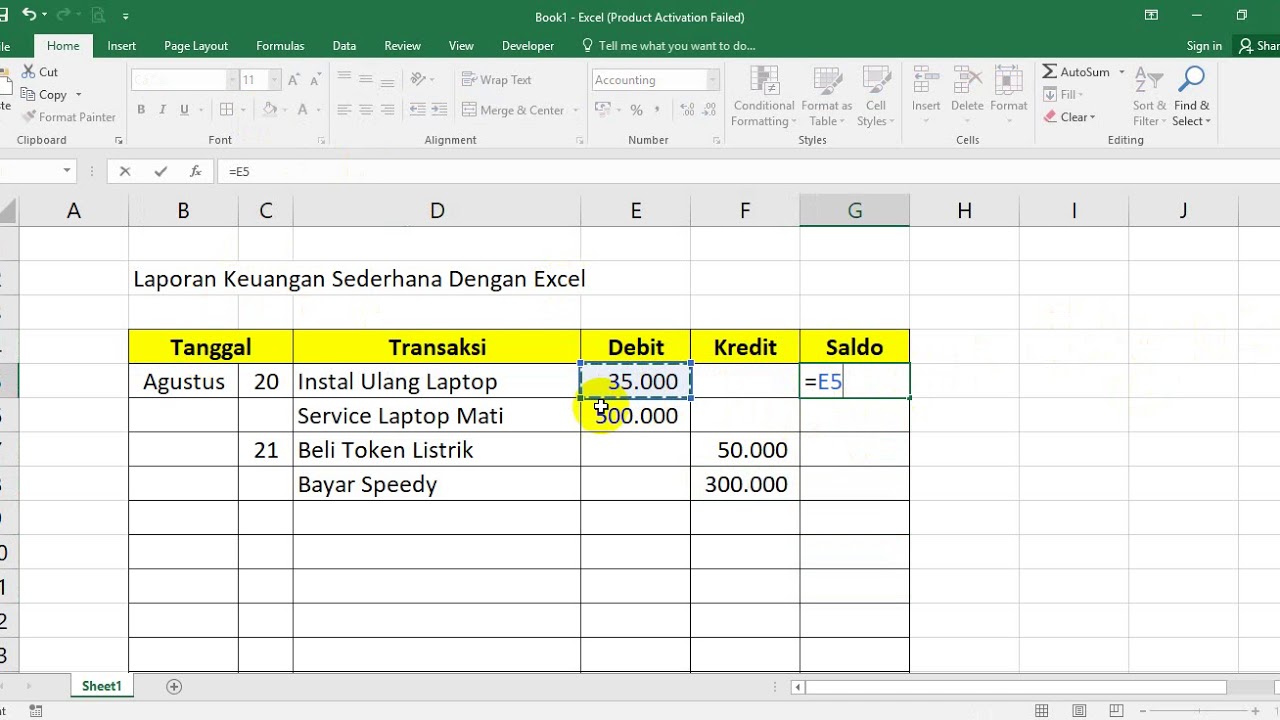 Detail Template Laporan Keuangan Excel Nomer 16